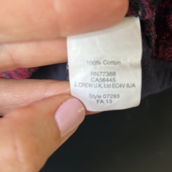 J Crew Embroidered 3/4 Sleeve Tee - Picture 4 of 4